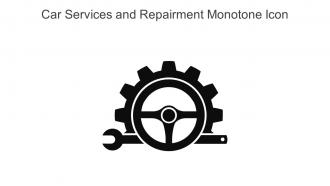 Car Services And Repairment Monotone Icon In Powerpoint Pptx Png And Editable Eps Format