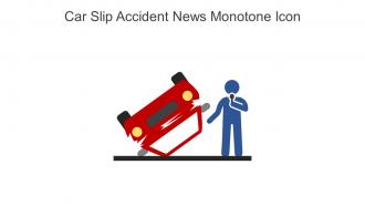 Car Slip Accident News Monotone Icon In Powerpoint Pptx Png And Editable Eps Format