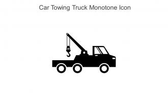 Car Towing Truck Monotone Icon In Powerpoint Pptx Png And Editable Eps Format