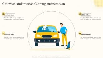 Car Wash And Interior Cleaning Business Icon