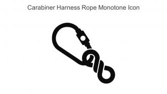Carabiner Harness Rope Monotone Icon In Powerpoint Pptx Png And Editable Eps Format