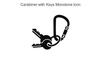 Carabiner With Keys Monotone Icon In Powerpoint Pptx Png And Editable Eps Format