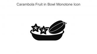 Carambola Fruit In Bowl Monotone Icon In Powerpoint Pptx Png And Editable Eps Format