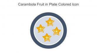 Carambola Fruit In Plate Colored Icon In Powerpoint Pptx Png And Editable Eps Format