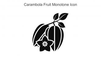 Carambola Fruit Monotone Icon In Powerpoint Pptx Png And Editable Eps Format