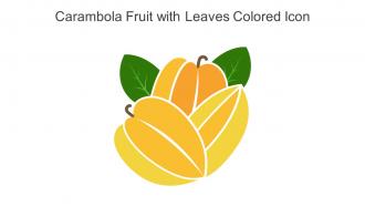 Carambola Fruit With Leaves Colored Icon In Powerpoint Pptx Png And Editable Eps Format