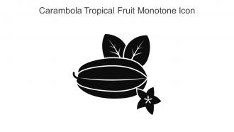 Carambola Tropical Fruit Monotone Icon In Powerpoint Pptx Png And Editable Eps Format