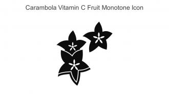 Carambola Vitamin C Fruit Monotone Icon In Powerpoint Pptx Png And Editable Eps Format