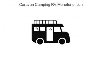 Caravan Camping RV Monotone Icon In Powerpoint Pptx Png And Editable Eps Format