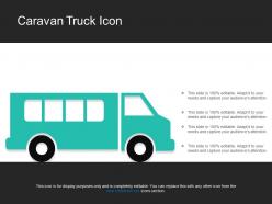 Caravan truck icon