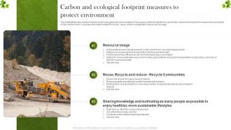 Carbon And Ecological Footprint Measures To Protect Environment