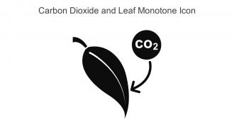 Carbon Dioxide And Leaf Monotone Icon In Powerpoint Pptx Png And Editable Eps Format