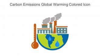 Carbon Emissions Global Warming Colored Icon In Powerpoint Pptx Png And Editable Eps Format