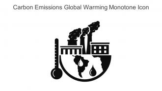 Carbon Emissions Global Warming Monotone Icon In Powerpoint Pptx Png And Editable Eps Format