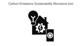 Carbon Emissions Sustainability Monotone Icon In Powerpoint Pptx Png And Editable Eps Format