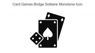 Card Games Bridge Solitaire Monotone Icon In Powerpoint Pptx Png And Editable Eps Format