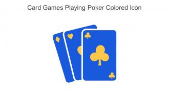 Card Games Playing Poker Colored Icon In Powerpoint Pptx Png And Editable Eps Format