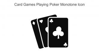 Card Games Playing Poker Monotone Icon In Powerpoint Pptx Png And Editable Eps Format
