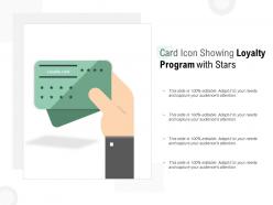 Card icon showing loyalty program with stars