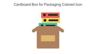 Cardboard Box For Packaging Colored Icon In Powerpoint Pptx Png And Editable Eps Format