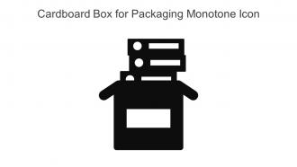 Cardboard Box For Packaging Monotone Icon In Powerpoint Pptx Png And Editable Eps Format