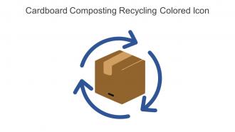 Cardboard Composting Recycling Colored Icon In Powerpoint Pptx Png And Editable Eps Format