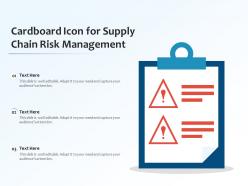 Cardboard icon for supply chain risk management