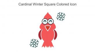 Cardinal Winter Square Colored Icon In Powerpoint Pptx Png And Editable Eps Format
