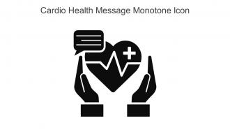 Cardio Health Message Monotone Icon In Powerpoint Pptx Png And Editable Eps Format
