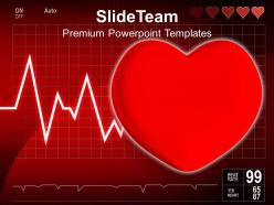 Cardiogram with heart medical powerpoint templates ppt themes and graphics 0213