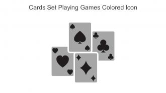 Cards Set Playing Games Colored Icon In Powerpoint Pptx Png And Editable Eps Format