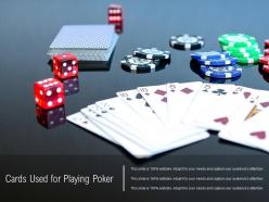 Cards used for playing poker
