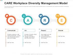 Care workplace diversity management model