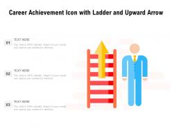 Career Achievement Icon With Ladder And Upward Arrow
