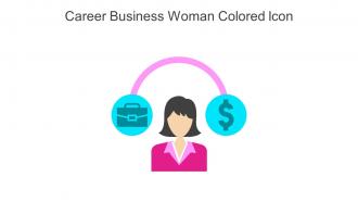 Career Business Woman Colored Icon In Powerpoint Pptx Png And Editable Eps Format