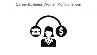 Career Business Woman Monotone Icon In Powerpoint Pptx Png And Editable Eps Format