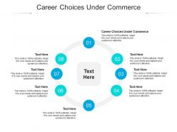 Career choices under commerce ppt powerpoint presentation ideas graphics tutorials cpb