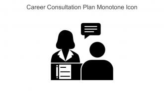 Career Consultation Plan Monotone Icon In Powerpoint Pptx Png And Editable Eps Format