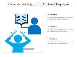 Career counselling icon for confused employee