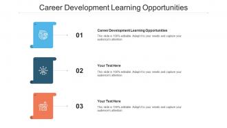 Career Development Learning Opportunities Ppt Powerpoint Presentation Slides Skills Cpb