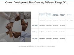 Career development plan covering different range of goal at process level