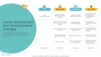 Career Development Plan For Ecommerce Manager