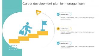 Career Development Plan For Manager Icon