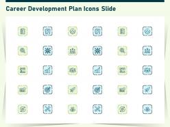 Career development plan icons slide ppt powerpoint presentation layouts skills
