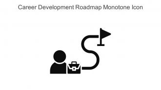 Career Development Roadmap Monotone Icon In Powerpoint Pptx Png And Editable Eps Format