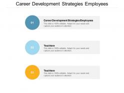 Career development strategies employees ppt powerpoint presentation ideas graphics cpb