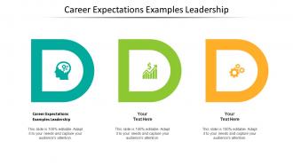 Career Expectations Examples Leadership Ppt Powerpoint Presentation Portfolio Cpb