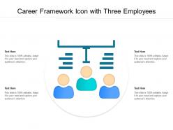 Career framework icon with three employees