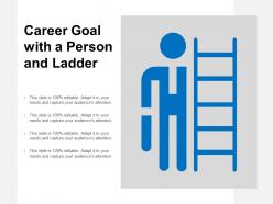Career goal with a person and ladder