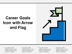 Career goals icon with arrow and flag